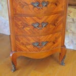 stunning vintage french louis xv style marble top tall chest