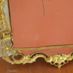 stunning vintage solid cast bronze louis xv scrolling decorated wall mirror