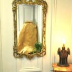 stunning vintage solid cast bronze louis xv scrolling decorated wall mirror