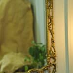 stunning vintage solid cast bronze louis xv scrolling decorated wall mirror