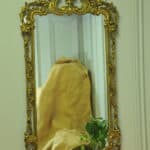 stunning vintage solid cast bronze louis xv scrolling decorated wall mirror