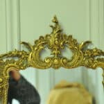 stunning vintage solid cast bronze louis xv scrolling decorated wall mirror
