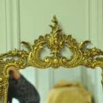 stunning vintage solid cast bronze louis xv scrolling decorated wall mirror