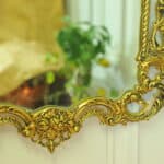 stunning vintage solid cast bronze louis xv scrolling decorated wall mirror