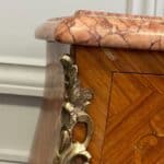 super pair of vintage french louis xv style marble top bedside cabinets