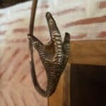 rare pair of two vintage french brass game pheasant hanging hooks