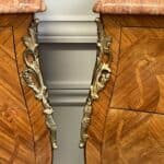 super pair of vintage french louis xv style marble top bedside cabinets