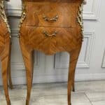 super pair of vintage french louis xv style marble top bedside cabinets