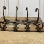 superb set of four antique french bronze hat and coat hooks