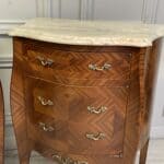 a lovely pair of vintage french louis xv style marble top bedside cabinets