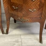 a lovely pair of vintage french louis xv style marble top bedside cabinets