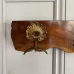 beautiful vintage gilt bronze three hook hat coat rack