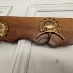 beautiful vintage gilt bronze three hook hat coat rack