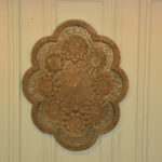 antique kashmiri repoussé copper tray silver plated pierced 19th century