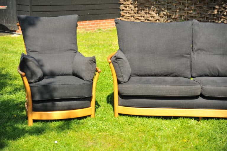 vintage ercol blonde renaissance three piece suite