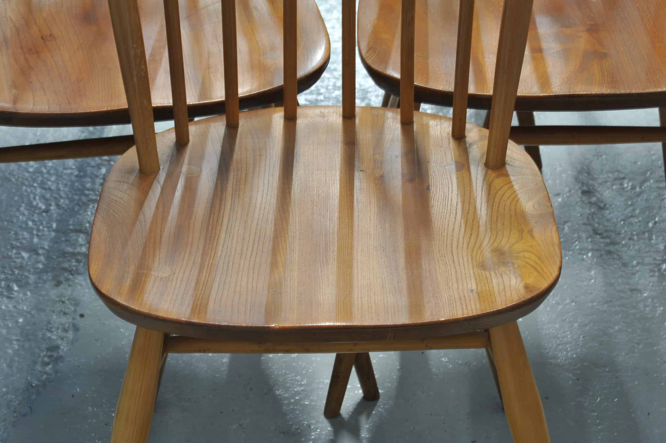 a set of six vintage ercol windsor hoop back model 370 chairs