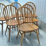 a set of six vintage ercol windsor hoop back model 370 chairs