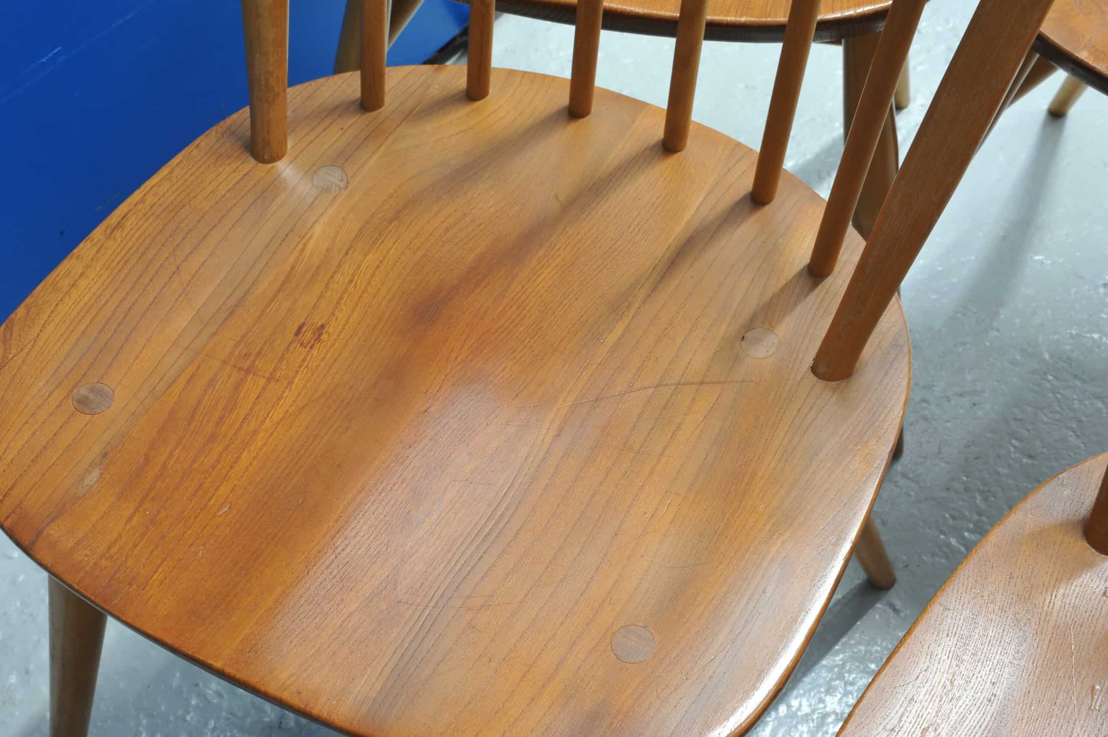 a set of six vintage ercol windsor hoop back model 370 chairs