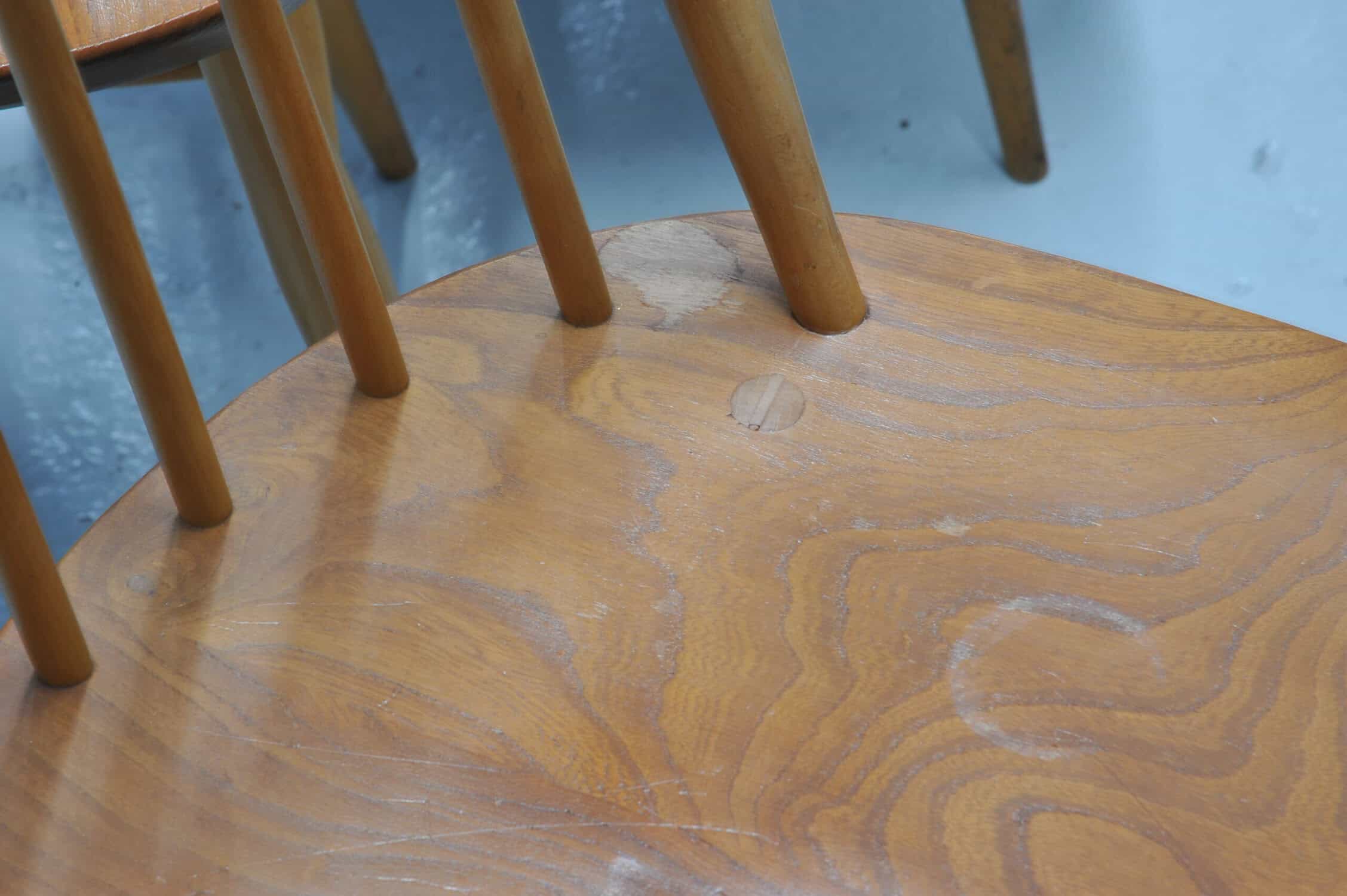 a set of six vintage ercol windsor hoop back model 370 chairs