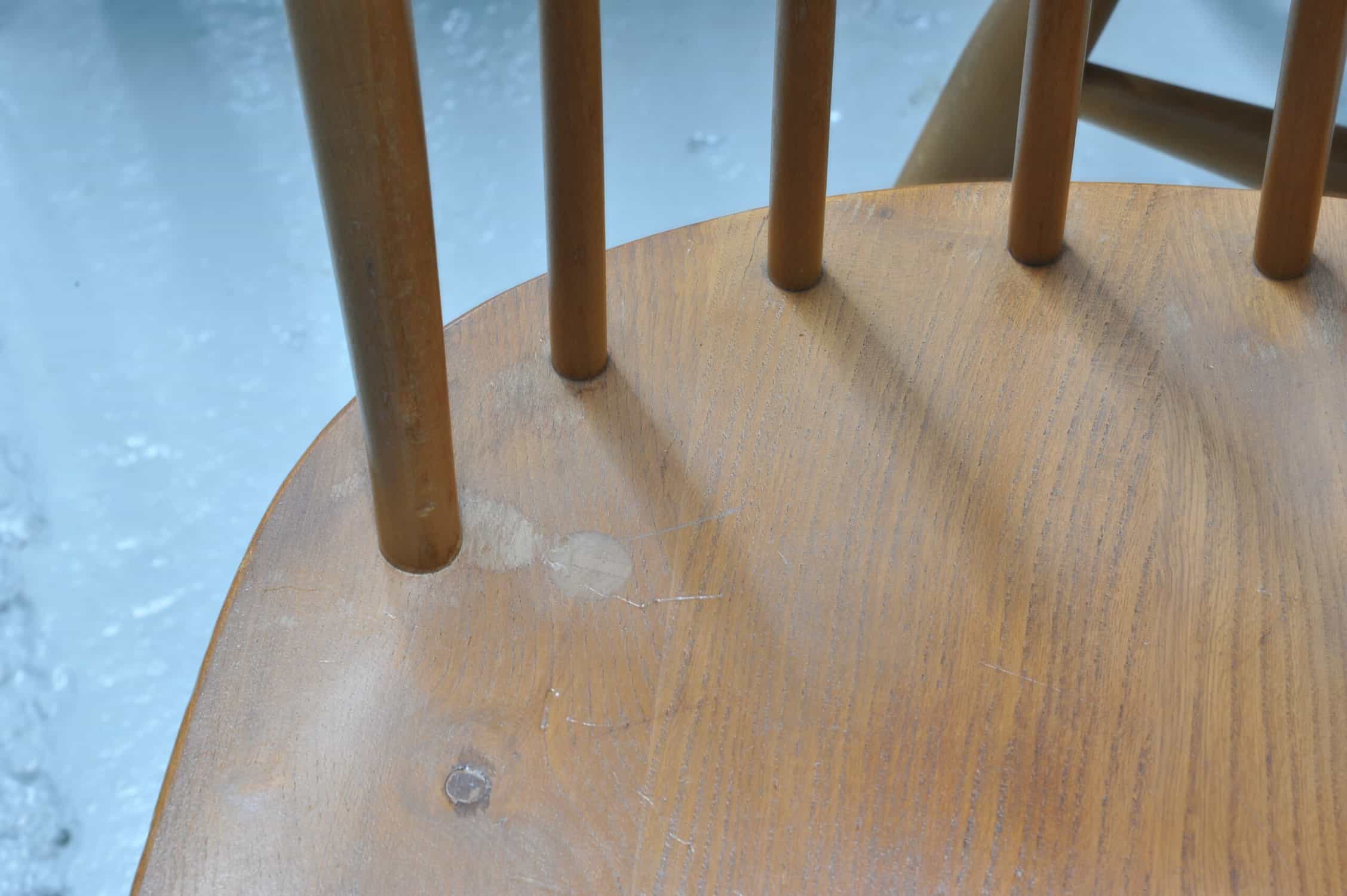 a set of six vintage ercol windsor hoop back model 370 chairs