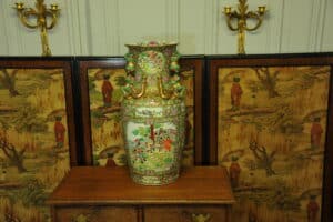 Antique Chinese Very Large Canton Famille Rose Vase