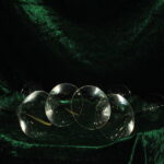 four large vintage champagne coupes glasses