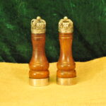 rare asprey london silver & walnut salt pepper mills – queen’s coronation