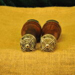rare asprey london silver & walnut salt pepper mills – queen’s coronation