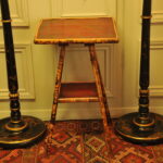 pair of antique chinoiserie standard lamps