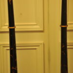 pair of antique chinoiserie standard lamps