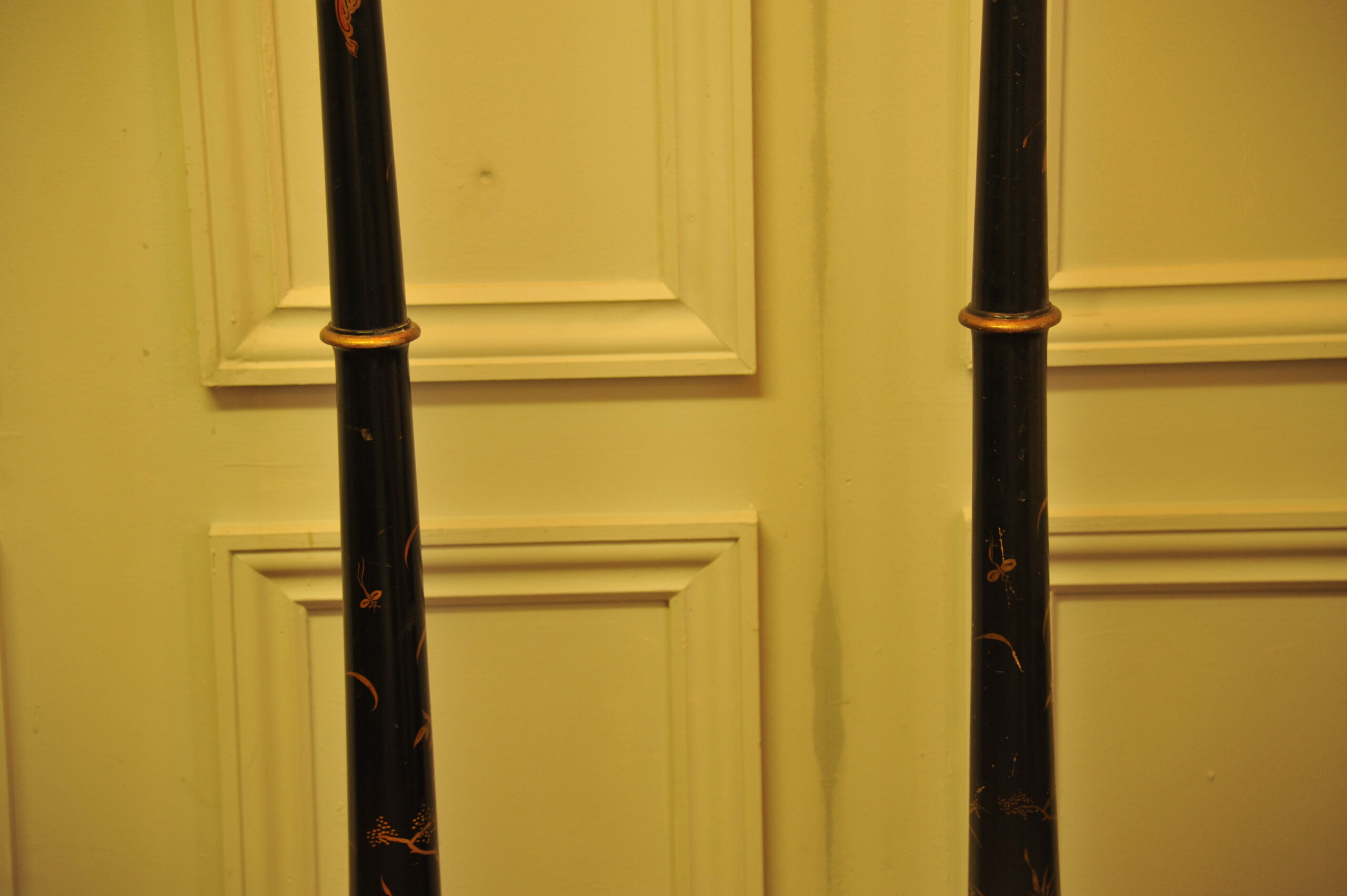 pair of antique chinoiserie standard lamps