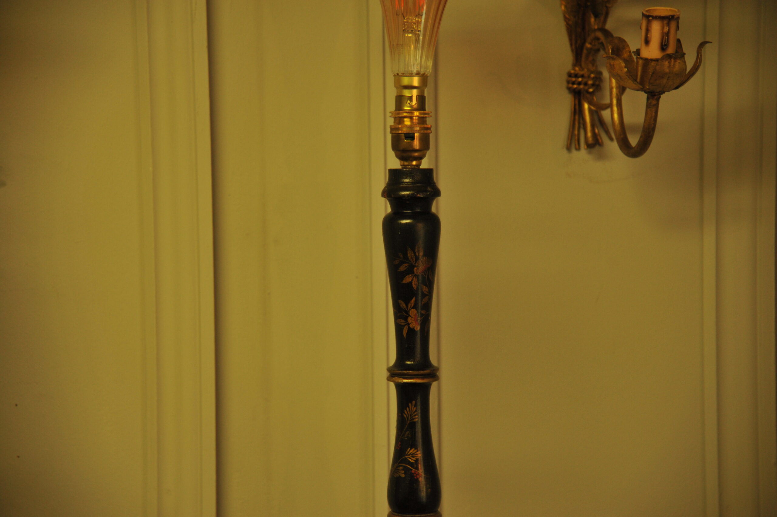 pair of antique chinoiserie standard lamps