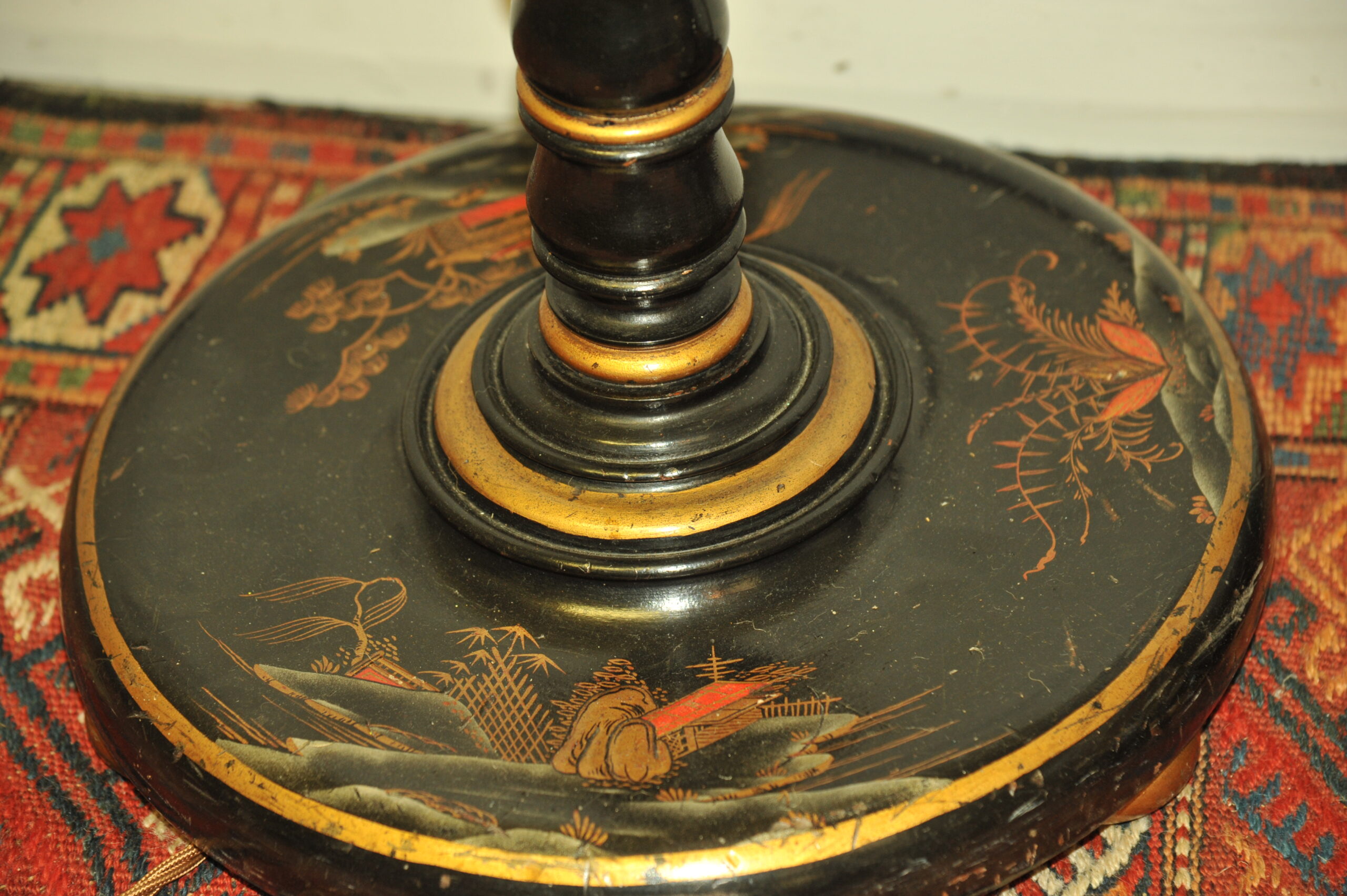 pair of antique chinoiserie standard lamps