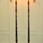 pair of antique chinoiserie standard lamps