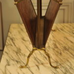 a vintage french folding brass paper rack attributable to maison bagues