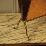 a vintage french folding brass paper rack attributable to maison bagues