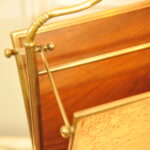 a vintage french folding brass paper rack attributable to maison bagues