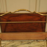 a vintage french folding brass paper rack attributable to maison bagues