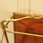 a vintage french folding brass paper rack attributable to maison bagues