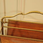 a vintage french folding brass paper rack attributable to maison bagues