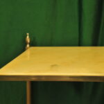 a vintage french mid c two tier steel and faux marble table