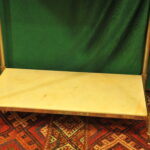a vintage french mid c two tier steel and faux marble table