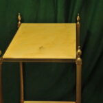 a vintage french mid c two tier steel and faux marble table