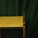 a vintage french mid c two tier steel and faux marble table