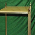 a vintage french mid c two tier steel and faux marble table