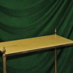 a vintage french mid c two tier steel and faux marble table