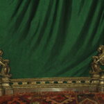an antique french louis xv style fireplace fender
