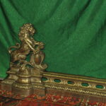 an antique french louis xv style fireplace fender
