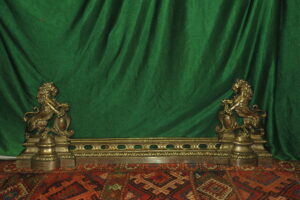 an antique french louis xv style fireplace fender