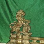 an antique french louis xv style fireplace fender